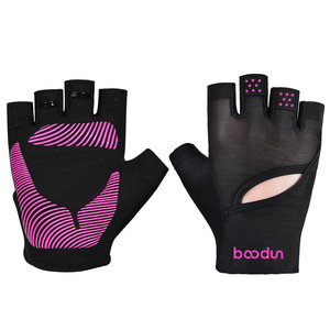 Fitness Gloves <b>Half</b> Finger Non <b>Slip</b> Gym Workout Training Black White Unisex Adult - Product Image 2