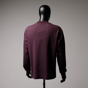 T-shirts décontractés surdimensionnés en coton premium, à manches longues, délavés, respirants et écologiques pour hommes - Product Image 2