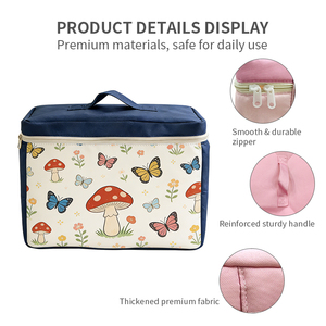 Organizador de juguetes <span class=keywords><strong>para</strong></span> bebés, bolsa de almacenamiento de juguetes <span class=keywords><strong>para</strong></span> niños con estampado de oso, bolsa organizadora portátil con asa reforzada, tela con cremallera suave - Product Image 5