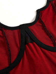 Canotta Sexy da <span class=keywords><strong>Donna</strong></span> con Motivo a Ragnatela, Stile Gotico Retrò, Design Scheletro Senza Schienale, Elasticità Media, Vestibilità Slim, Senza Maniche, Traspirante in Pizzo - Product Image 4