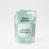 Pochettes souples à bec verseur en aluminium de 1L et 2L, marque privée, haute barrière, pour emballage de détergent liquide