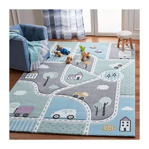 Alfombra antideslizante con diseño para niños, alfombra con estampado 3D, alfombra con estampado Digital, alfombra para sala de estar, Tapis
