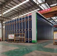 Cabine de peinture mobile rétractable personnalisée pour la rénovation de surfaces d'équipements lourds