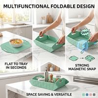Set de table en silicone de qualité alimentaire, boîte de rangement pliable multifonctionnelle