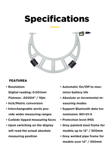 Asimeto Series 0- 6inch 00020inch High-Precision Adjustable Jaw Type IP65 Waterproof Digital Outside <b>Micrometer</b> - Product Image 6