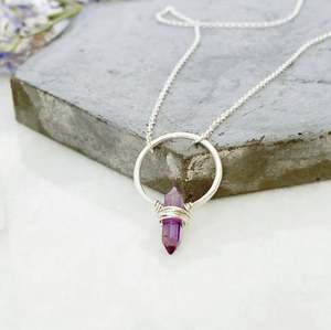 Collar de cresta de plata esterlina-Amatista 925 Collar de joyería de plata esterlina para mujer Producto a granel hecho a mano - Product Image 5