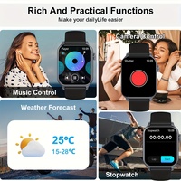 Für JX633 Quadratische Smartwatch Unisex 600mAh Großer Akku TFT IP68 Wasserdicht Multi-Sport-Modus Fitness-Tracker für