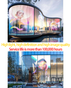 <span class=keywords><strong>LED</strong></span> tinh thể trong suốt phim Màn hình hiển thị màn hình trong suốt lưới hàng rào linh hoạt cán màn hình điện tử cửa sổ kính - Product Image 2