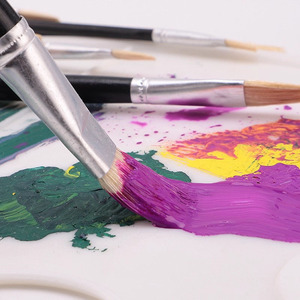 Pennelli Piatti Anti-Sfilacciamento FOSKA di Alta Qualità per Pittura Artistica con Impugnatura Comoda e Setole 100% Naturali di Maiale Bianco - Product Image 5