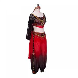 Costume de <span class=keywords><strong>danse</strong></span> arabe casse-noisette professionnel rouge et noir adulte sur mesure - Product Image 3