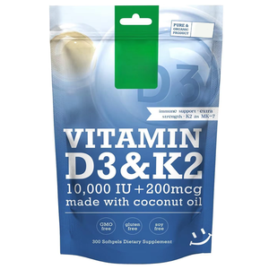 OEM <span class=keywords><strong>Vitamine</strong></span> D3 K2 300 gélules molles avec huile de noix de coco, complément 2-en-1 Vitamines D & K Complex pour la santé des os, des dents, des articulations et la défense immunitaire - Product Image 5