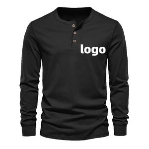 Nuova t-Shirt da uomo primavera personalizzata per giovani <span class=keywords><strong>taglie</strong></span> forti Slim Fit camicia a maniche lunghe Casual 100% poliestere - Product Image 1