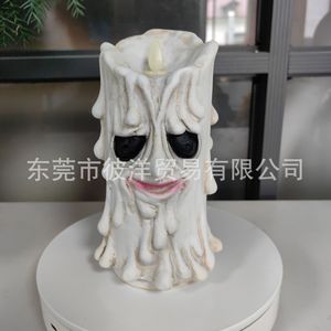 เทียนลาเท็กซ์ฮาโลวีนพร้อมดีไซน์หน้าคน เรืองแสงในที่มืด ของตกแต่งปาร์ตี้ - Product Image 2