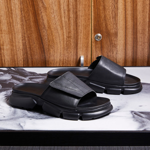 2025 Trendy Premium Genuine Leather Men's Sandals Summer Breathable Anti-<b>Slip</b> Casual Comfort Outdoor Beach Fashion PU Arch - Product Image 5