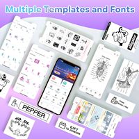 Printer Mini Portabel Phomemo M02Pro 300dpi untuk Stiker, Foto, Catatan Belajar, Bullet Journal, Hadiah Natal DIY
