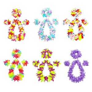 Collar de Flores LED, Collar Luminoso Hawaiano, Collar de Flores Brillantes, Decoraciones para Fiestas Tropicales, Carnaval y Playa - Product Image 2