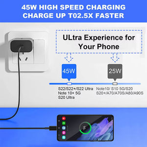 Cargador Rápido GaN PD de 45W <span class=keywords><strong>Tipo</strong></span> <span class=keywords><strong>C</strong></span> para Samsung S23 S24 Plus Paquete de EE. UU. <span class=keywords><strong>Cable</strong></span> de <span class=keywords><strong>Carga</strong></span> Móvil para Laptop Teléfono Uso para <span class=keywords><strong>Motorola</strong></span> - Product Image 4