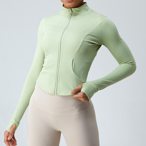Chaqueta de Yoga Reversible con Cremallera para Mujer, Tops de Manga Larga de Secado Rápido para Correr, Ropa Deportiva Transpirable, Ajuste Delgado - Venta al por Mayor - Product Image 2