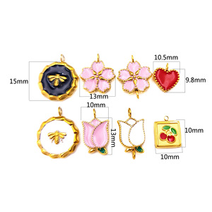 100 Diseños Más, Dijes de Acero Inoxidable con Baño de Oro de 18K para Collares, Pulseras y Creación de Joyería DIY |   Impermeable e Hipoalergénico - Product Image 5