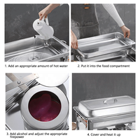 Matériel de restauration : Réchaud de buffet économique en acier inoxydable, ensemble de chauffe-plats pour buffet