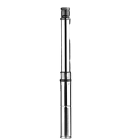Pompe à eau solaire haute levée 3 pouces 1500W DC 138v 140m pompe submersible à puits profond sortie de pompe à vis en acier inoxydable 2 pouces