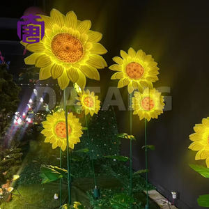 Waterproof <b>Solar</b> Led Garden Stake <b>Lights</b> Outdoor Decorative Sunflower Flower Lamps For Wedding Decor-for Christmas Halloween - Product Image 5
