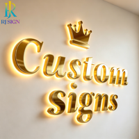 Enseignes lumineuses LED professionnelles à éclairage frontal, lettres 3D en acrylique, signalétique publicitaire pour les devantures de supermarchés