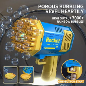 <b>Soap</b> Bubble Toys Large Automatic Launcher Bazooka Rocket Bubble Gun Machine Toy for Kids Electric Bubble Gun for Wedding - Product Image 4