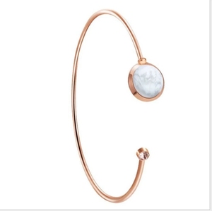 Elegant Geometric Alloy <b>Bangle</b> Bracelet - Stylish Stackable Jewelry for Women - Product Image 5