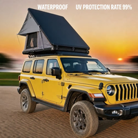 Hartschalen-Dachzelt 4x4 Aluminium Faltbares Auto-Dachzelt Schnellaufbau Wasserdichtes Campingzelt für SUV Offroad Overland