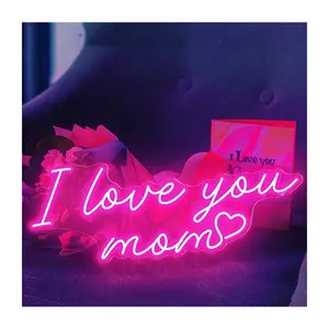 Winbo Neon Sign Custom 2024 Happy Valentines Birthday Mother's Day Gift Electronic LED Mom Acrylic Neon Sign Lights