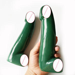 Bacchetta massaggiatore di cristallo con dildo di cristallo di aventurina verde intagliato a mano per la guarigione - Product Image 5