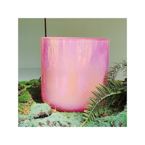 Cuenco de Cristal Transparente Color Rosa de Q're Dream, Cuenco de Cristal de Cuarzo Transparente para Sanación Espiritual, Meditación y Yoga - Product Image 3