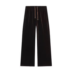Pantalones Casuales Ecológicos Transpirables de Otoño-Invierno, Estilo Europeo-Americano, Corte Holgado, Cintura Alta, Pierna Ancha, Cierre con Cordón - Product Image 1