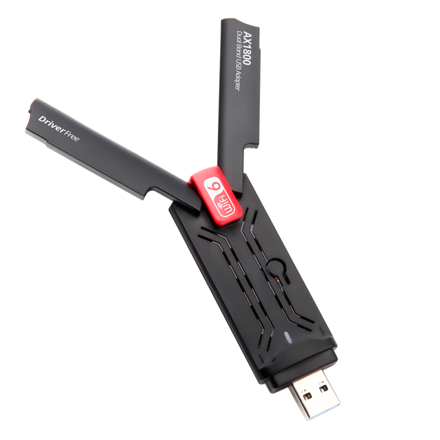 USB WiFi 6 Adapter 1800Mbps AX1800 Network Card Dual 5.8G 5Ghz Long Range Antenna PCIe Interface PC/Laptop 802.11ac 2.4G 5G