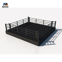 Ring de boxe robuste de 20 pieds avec structure renforcée et sol rembourré en PVC pour les sports de combat