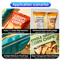 Sachet coussin thermoscellable à soufflet arrière, imprimé sur mesure, de qualité alimentaire, anti-odeur, pour chips, croustilles de maïs, noix et gelée