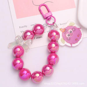 سلسلة مفاتيح ملونة بلون أكريليك مطرزة بدلاية لطيفة برسومات كرتونية لوحة تحمل اسم سماعة رأس علبة تغليف سيارات أنيمي للزينة - Product Image 5