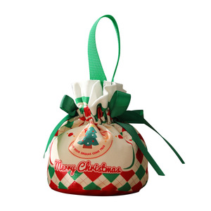 Coffret cadeau de Noël - Sac en velours pour pomme et boîte de rangement en PP, essentiel pour les cadeaux de Noël - Product Image 1