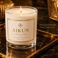 AIKUN Bougie Minimaliste Blanche en Vase Décoratif, Source OEM, Expédition, Qualité Rigoureuse, Fortement Parfumée