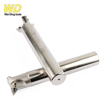 Fraise à rainurer en queue d'aronde YW45 YW55 YW60 à queue droite pour usinage CNC, fraise à rainurer en V, pour plaquettes DCMT07 DCMT11 en carbure OEM