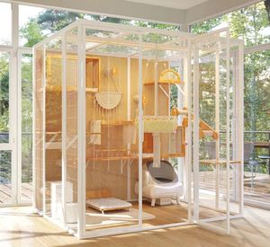 Sistema Modular Personalizado para Villa de Gatos, Condominio Expandible de Madera para Gatos, Módulos Adicionales, Jaula Personalizable para Gatos, Muebles para Gatos de Interior - Product Image 6