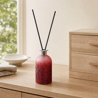 Bouteilles en verre craquelé grande capacité 500 ml, diffuseur de parfum d'ambiance pour la maison avec bâtonnets
