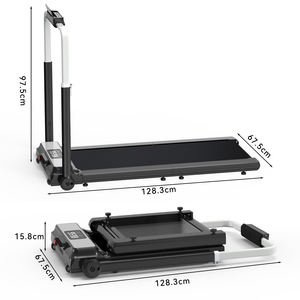 Tapis roulant électrique double pliable à prix d'usine avec bande de course à 5 couches, capacité de 120 kg, écran LED, vitesse de 10 à 15 km/h - Product Image 4