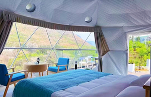 Dôme géodésique de luxe Maison Tente Resort Hôtel <span class=keywords><strong>Geodome</strong></span> pour camping - Product Image 5