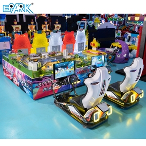 Machine de jeu d'arcade EPARK Mr Racing avec table de sable, <span class=keywords><strong>construction</strong></span> métallique, support espagnol - Simulateur de course automobile pour 2 joueurs - Product Image 4
