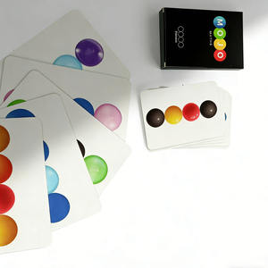 Jeu de cartes éducatives personnalisées pour enfants, apprentissage du reconnaissance des motifs, cartes flash avec boîte <span class=keywords><strong>noire</strong></span> - Product Image 2