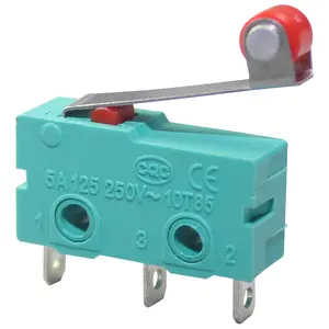 Alavanca micro interruptor de solda, botão com zíper de 3 pinos, 5a, KW4-Z5F, 100/250vac, 150, 50, 200, gf, 125