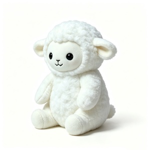Mochila de Peluche de Cordero Personalizada, Oveja Blanca de Peluche, Juguete de Cordero Adorable, Oveja de Peluche Suave, Muñeco de Cordero de Granja, Relleno de Algodón PP, 51-99cm - Product Image 1