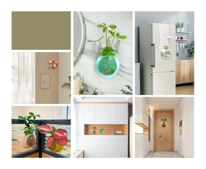 Maceta de Silicona Recomendada 2025, Pecera en Miniatura, Decoración de Paisaje para Pared de Hogar u Oficina - Product Image 4